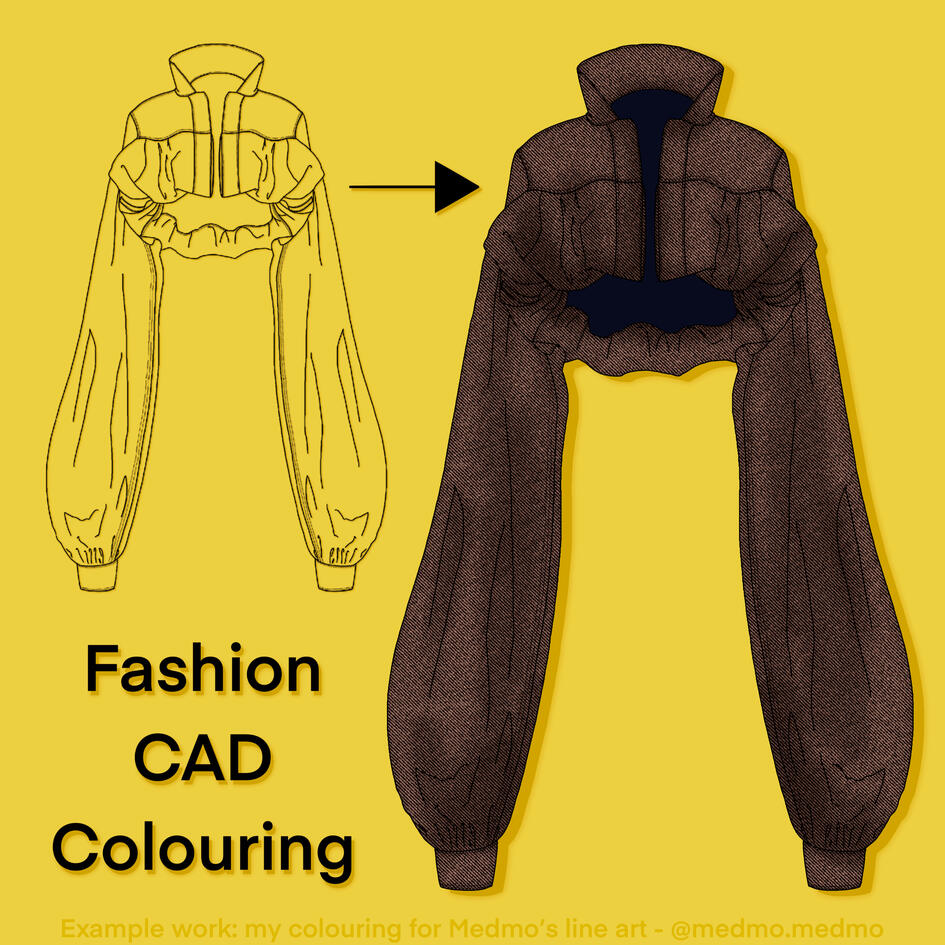 Fashion CAD colouring service